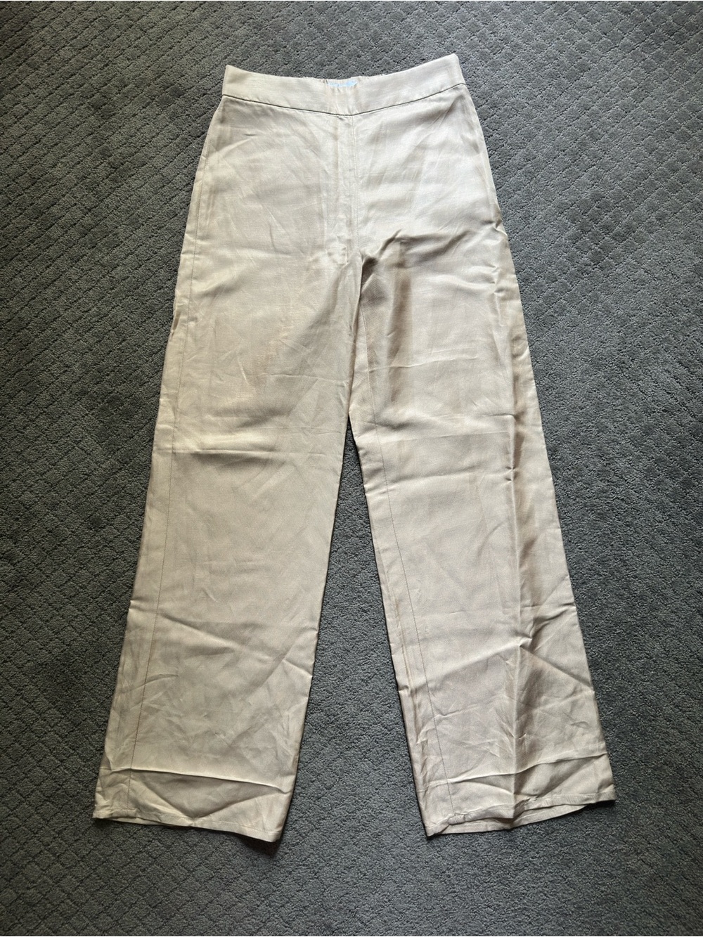 & Other Stories Neutral Wide-Leg Trousers in Beige